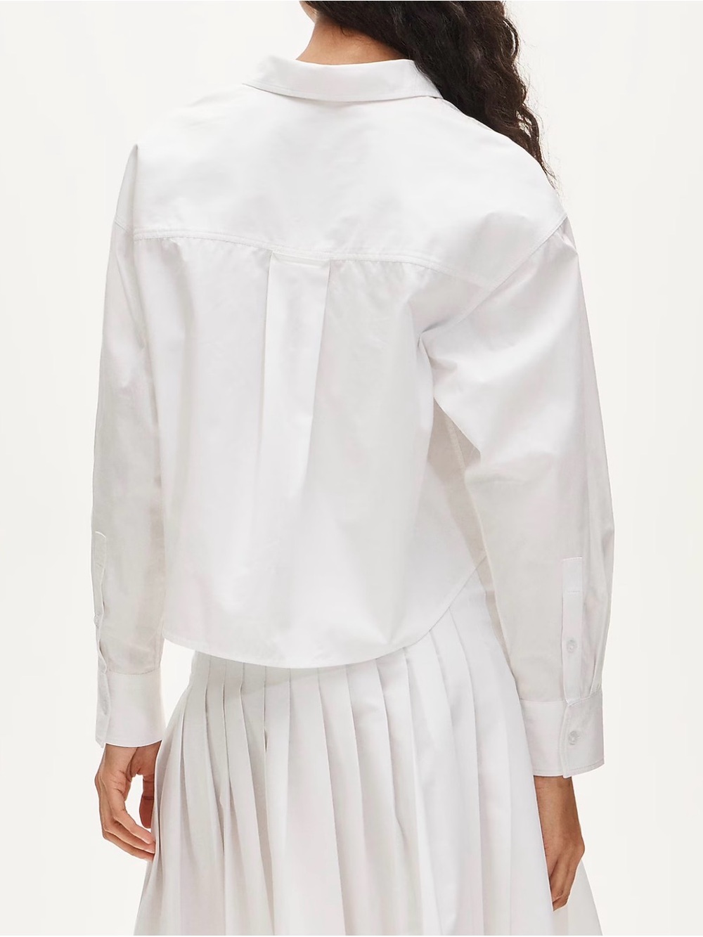 J CREW SIZE XS Étienne cropped button-up shirt in cotton poplin $98 - Picture 2 of 5